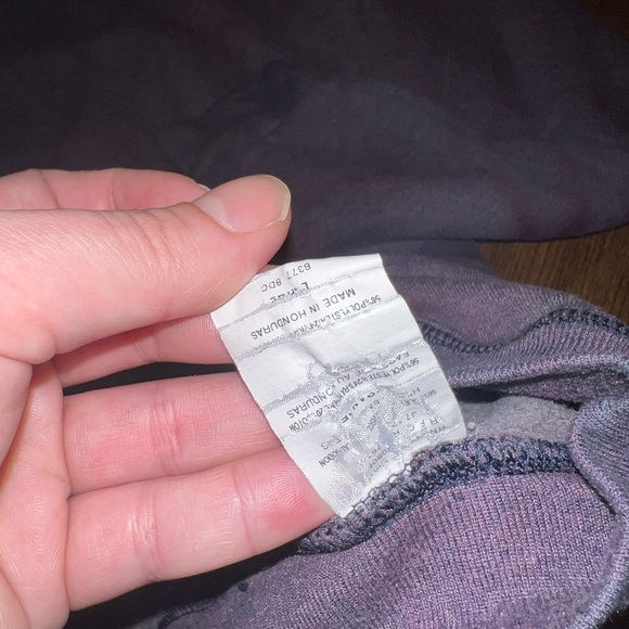 Vintage Hanes Sunburst Tie-Dye Purple Gray Long Sleeve Pullover Sweater Size L - Picture 14 of 14